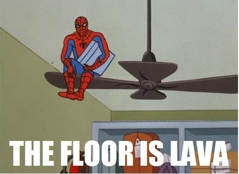 spiderman floor is lava